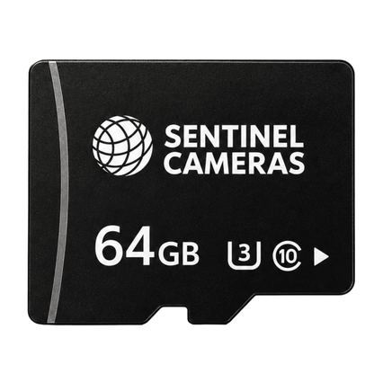 64GB microSD card shown with packaging