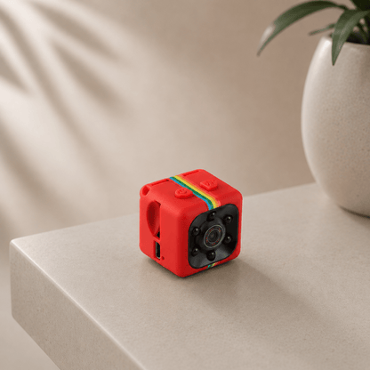 Mini HD cube camera — discreet indoor placement